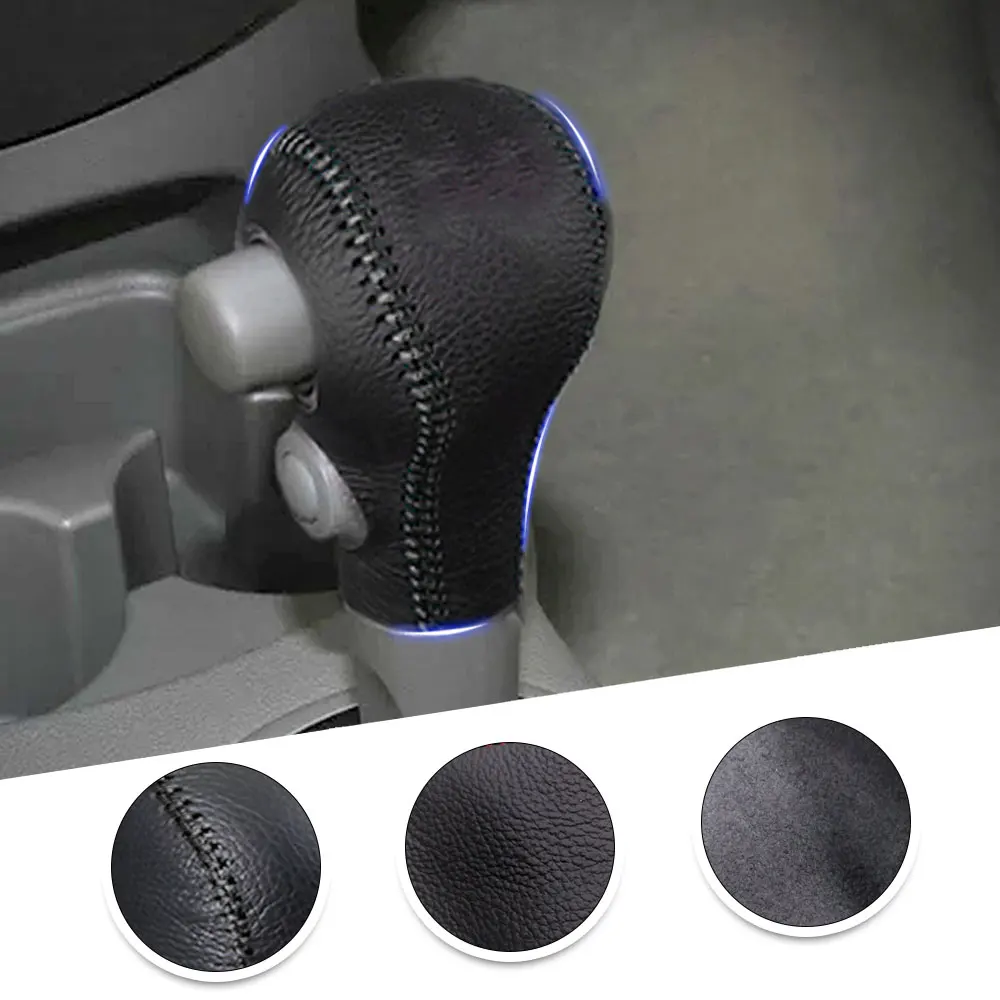 Car Gear Cover PU Leather For Nissan Sunny 2011-2018 MARCH 2010-2015 Gear Shift Knob Cover Gear Shift Lever Interior Accessories