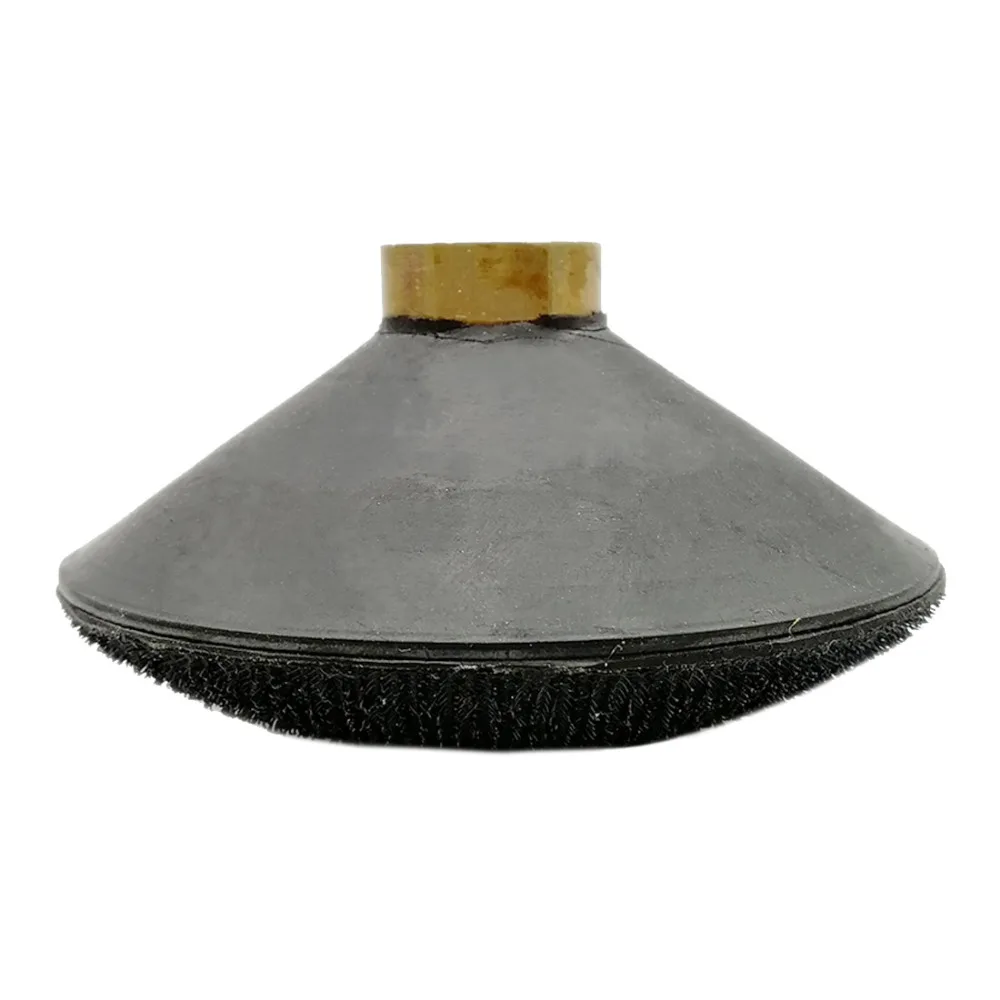 SHDIATOOL 100mm Rubber Back Pad for Convex Wet Diamond Polishing Pad Holder with M14 or 5/8-11 Thread 4 inch Soft Strong Body