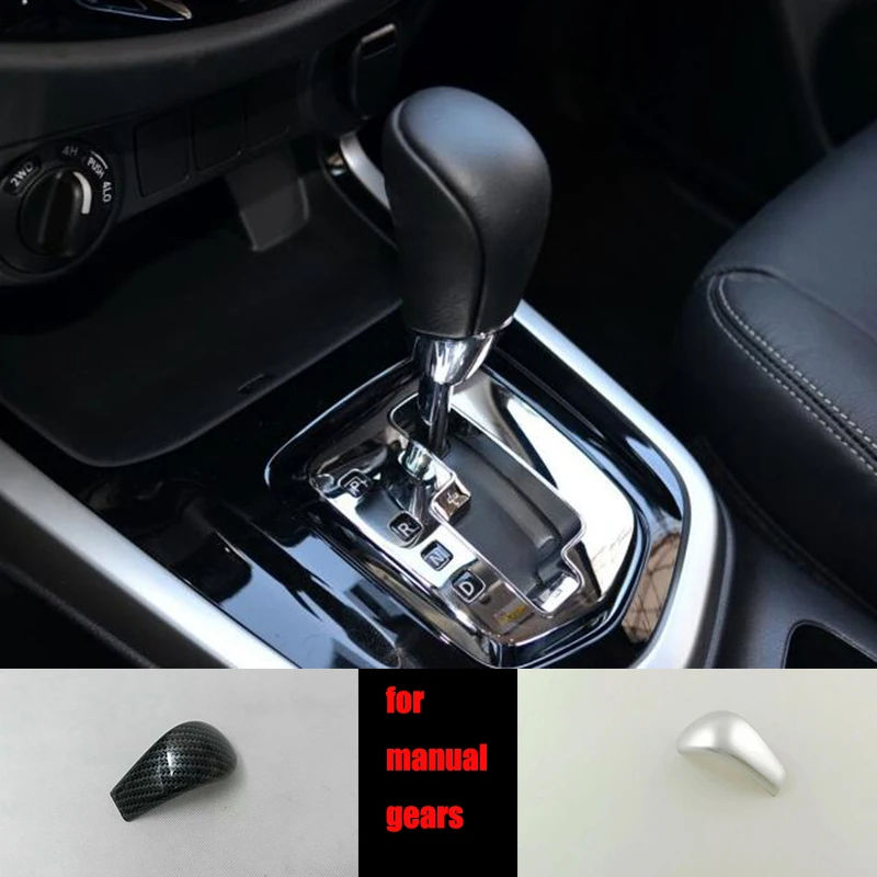 ABS Chrome For Nissan Navara 2017 2018 2019 Accessories Auto Manual Gear Shift Lever Knob Handle Cover Trim Car Styling