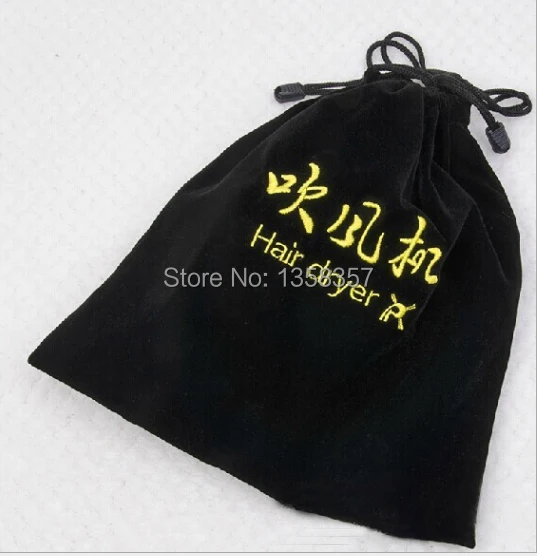 

customize&wholesale black small velvet jewelry pouch velvet gift pouch velvet drawstring pouch bag custom logo hair dryer bag