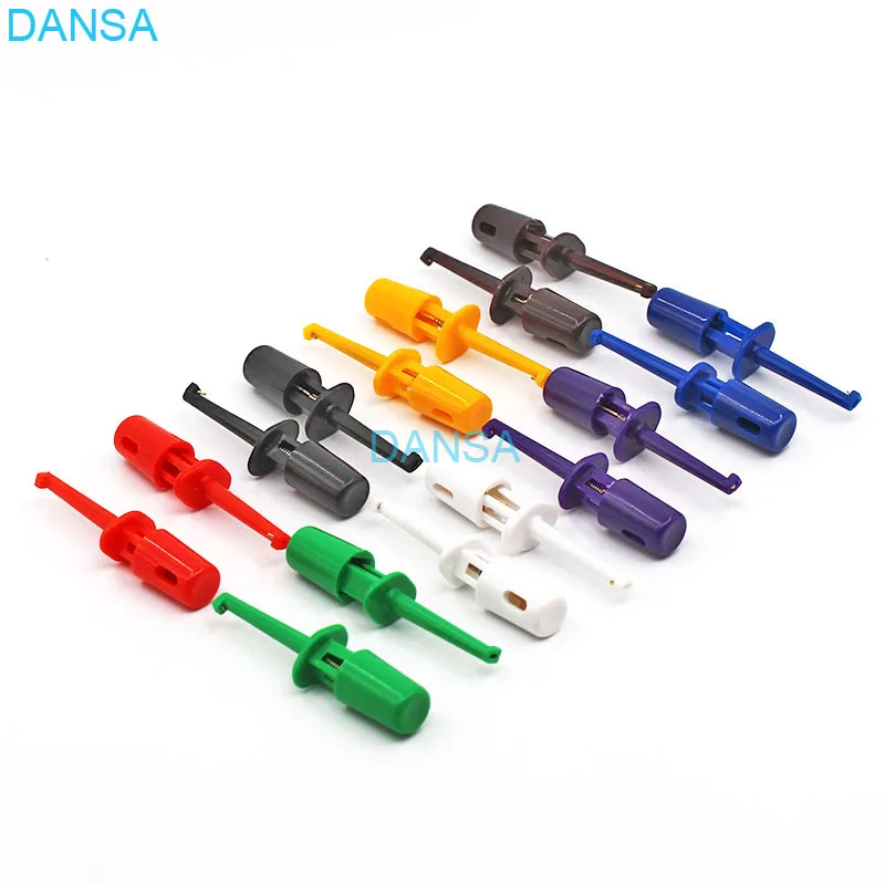 8pairs/lot Small Size 8 Colors Hook Test Clips Testing Probe Clamp Clip Multimeter Parts For Testing Electronic