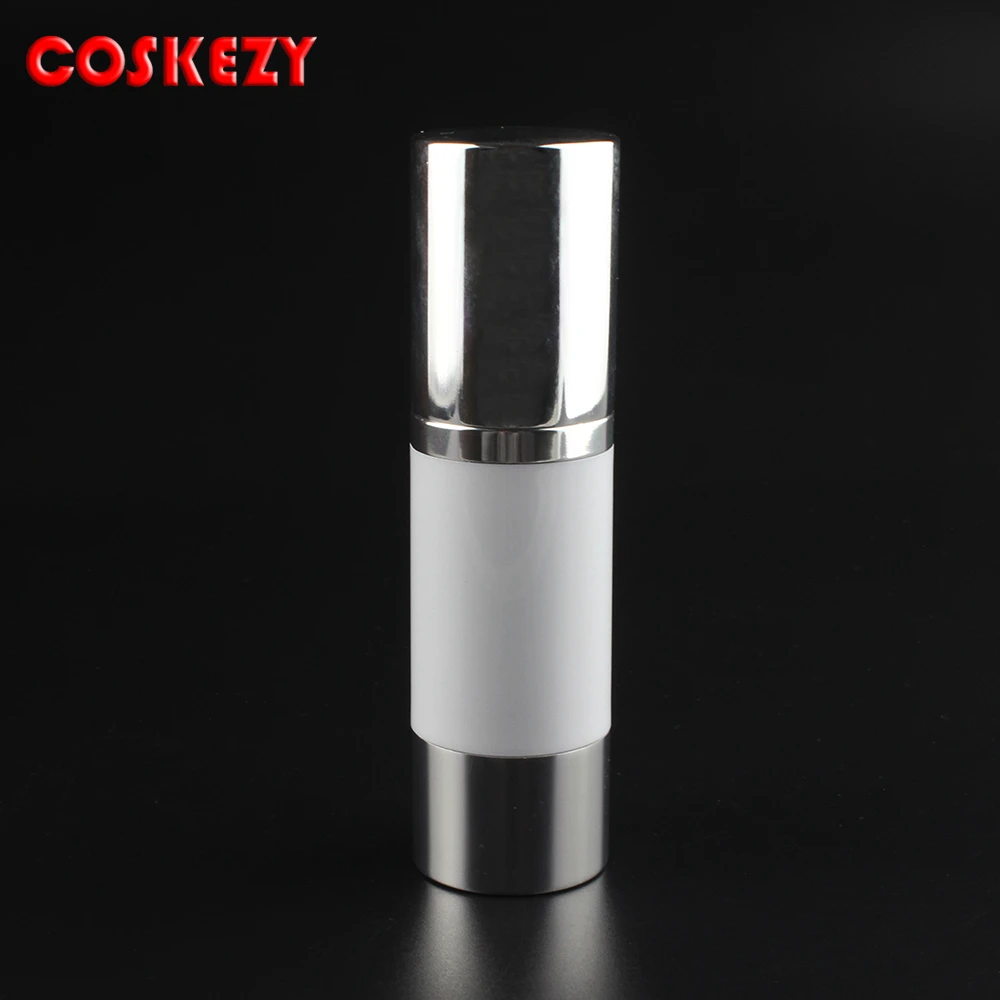 Wholesale sliver 30ml Cosmetic Packaging Airless , Plastic 30ml Airless Cosmetic Pump Packaging in stock