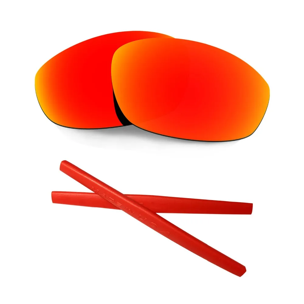 

HKUCO For Whisker Red Polarized Replacement Lenses And Red Earsocks Rubber Kit Combined sale