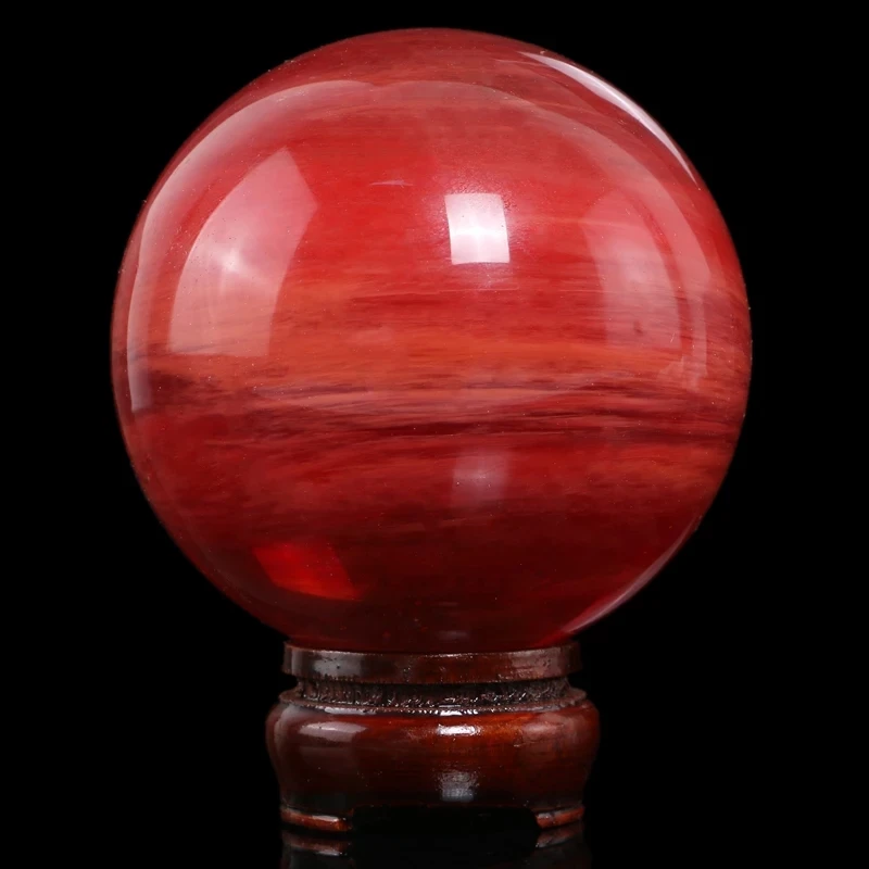 

96-100mm Asia Red Quartz Crystal Sphere High Quality feng shui Beautiful Home Decoration Ball Preferred Room Decor