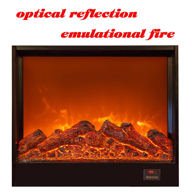 Warming Firebox Electric Fireplace Insert LED Burner Optical Artificial Fire Emulational Charcoal Flame Decoration