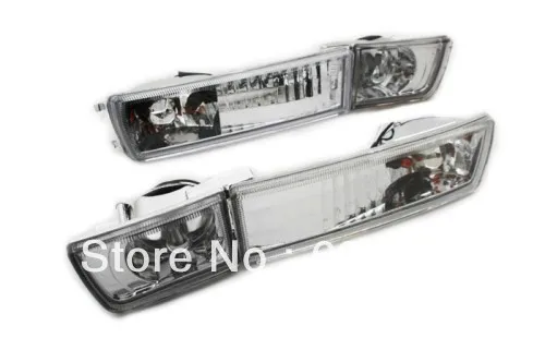 

Clear Crystal Style Euro Bumper Fog & Turn Signal Lights For VW Volkswagen Jetta / Vento MK3