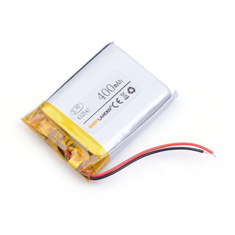 432540 400mAh 3.7V Rechargeable Lithium Li-ion Polymer Battery for Xiaoai Bluetooth Speaker Driving Recorder Headset MP3 452540