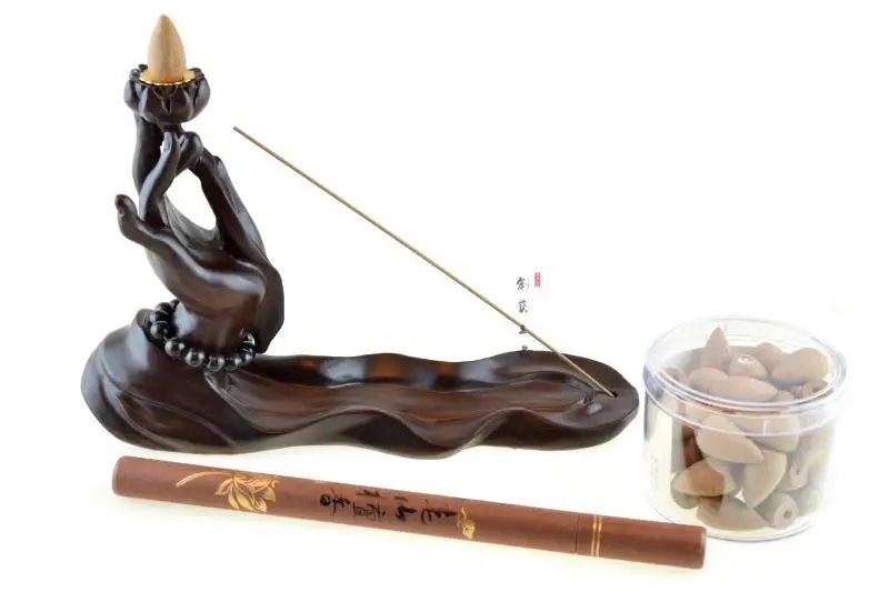 Ebony Wood incense burner incense Bergamot back sandalwood rosewood furniture decoration crafts health watch