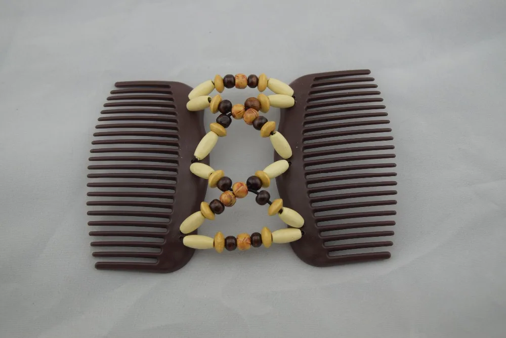 brown cream beads  magic comb 12 pcs/lot  classical comb Easy to Use professional lady hair tidy up