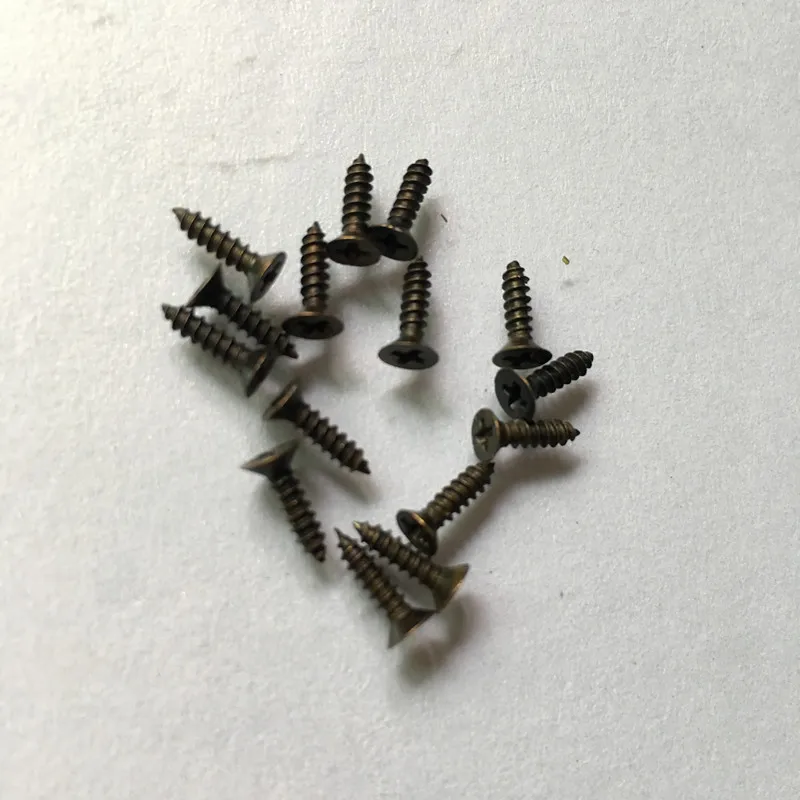 Self-tapping Screws,Phillips Screw,Matching Nails,Bronze Tone,2.5*12mm,50Pcs