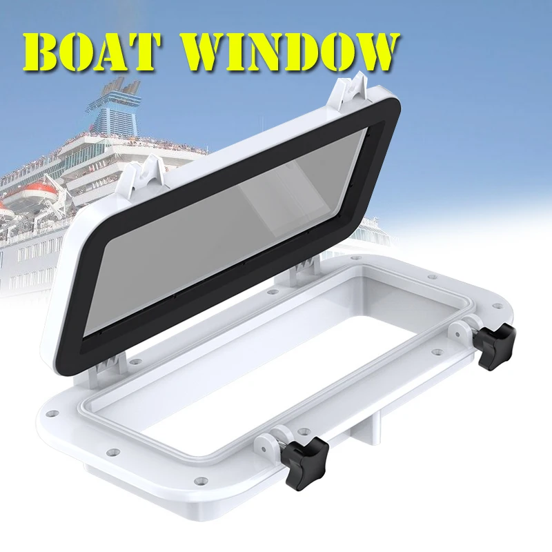 1 Pc 40x20cm WHITE Boat Ship Yacht Car Replacement Porthole Rectangular Waterproof Rubber Seal Skylight Cover RV Window Parts carbon fiber car gear shift panel cover electronic window control trims for nissan 350z 2003 2004 2005 2006 interior accessories