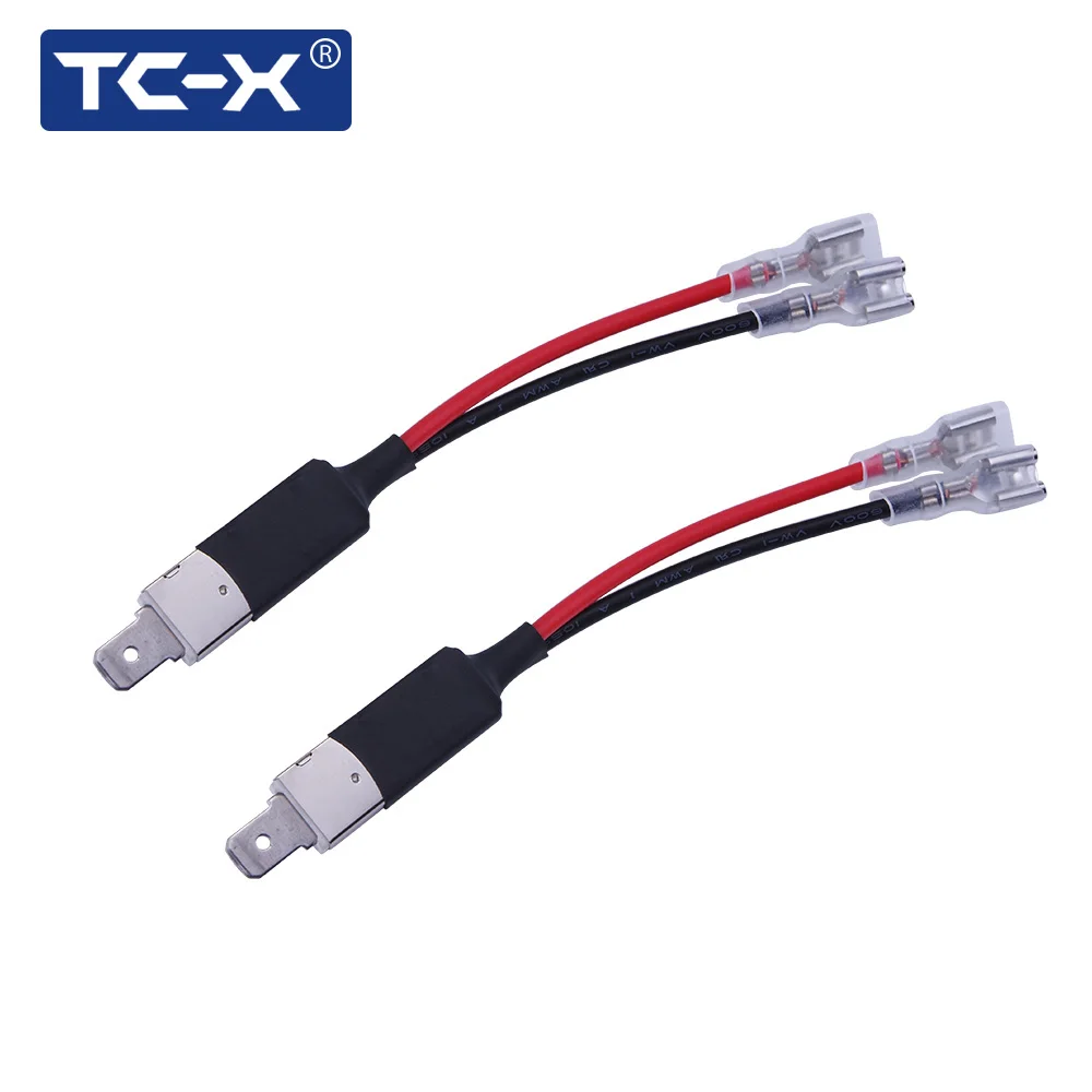 TC-X One Pair Car Headlights Single Diode Converter Wiring Connecting Line for H1 LED Headlight Accessories