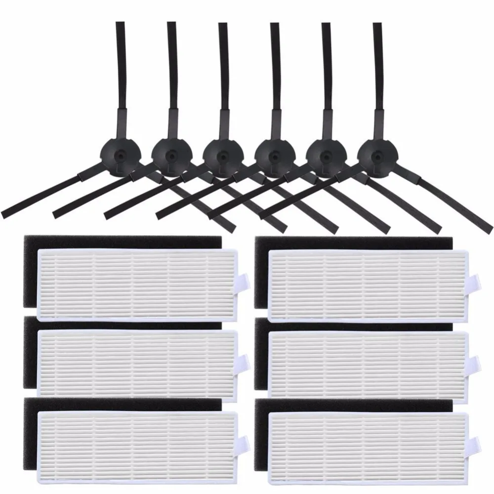 กรองเปลี่ยนชุดสำหรับ ILife A4 A4S A40 HEPA กรองตัวกรองหลักแปรงด้านข้างรีโมทคอนโทรลม้วนแปรง Mop ผ้า