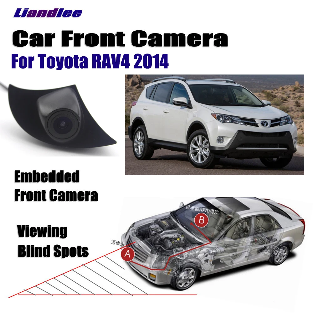 Car Front LOGO Grill Camera For Toyota RAV4 2014 Not Reverse Rearview Parking CAM Wide Angle