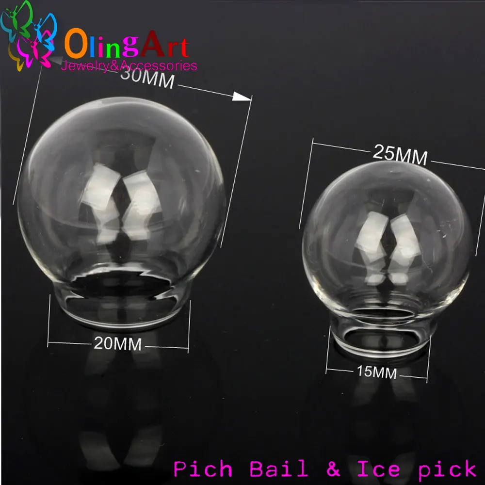 OlingArt 6pcs/Lot 24mm /30mm Glass Pendant Bottle Vial Necklace Vintage Mini Wish Bottle Necklace Jewelry DIY Women Gift