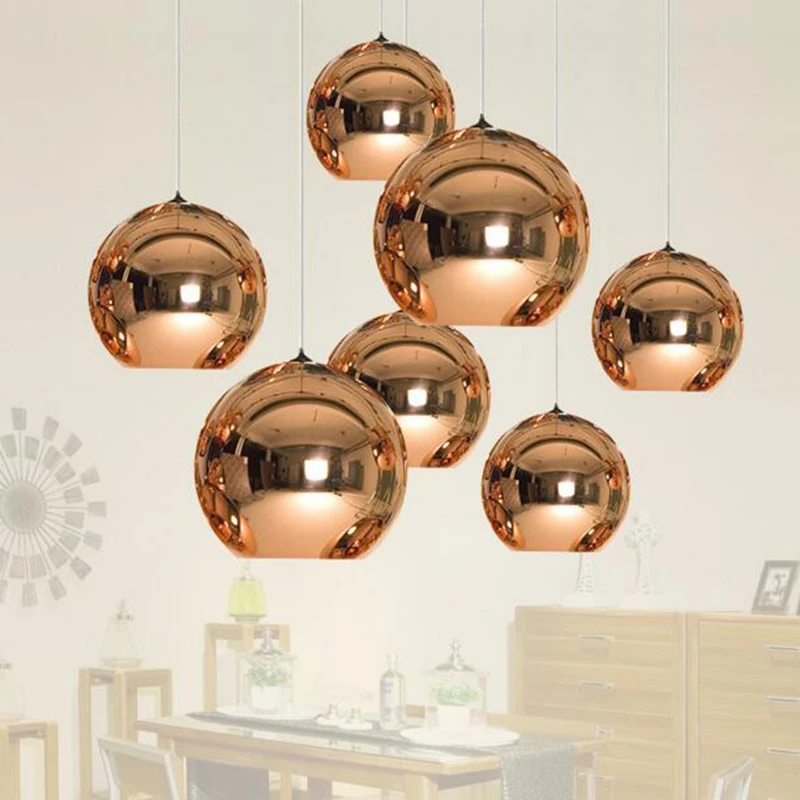 Fashion colour glass Single Head LED Pendant lamp for indoor Vintage Glasses Lampshade For Cafe Bar Dining Room Pendant Lighting