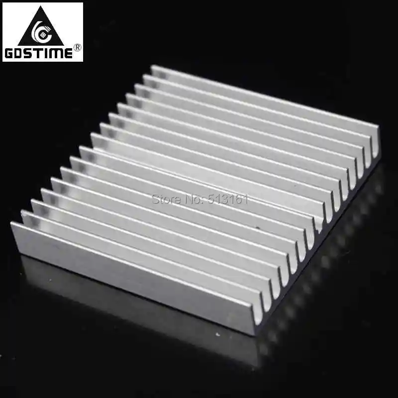 10 шт./лот Gdstime радиатор 60*60*10 мм IC Радиатор алюминий 60x60x10мм охлаждающий плавник