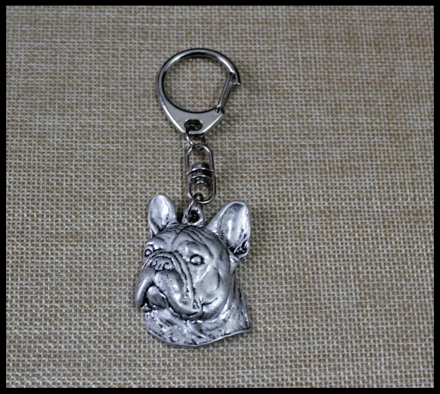 french BullDog Keychain Popular  handmade delicated carved Key Chain Key Ring fast delivery