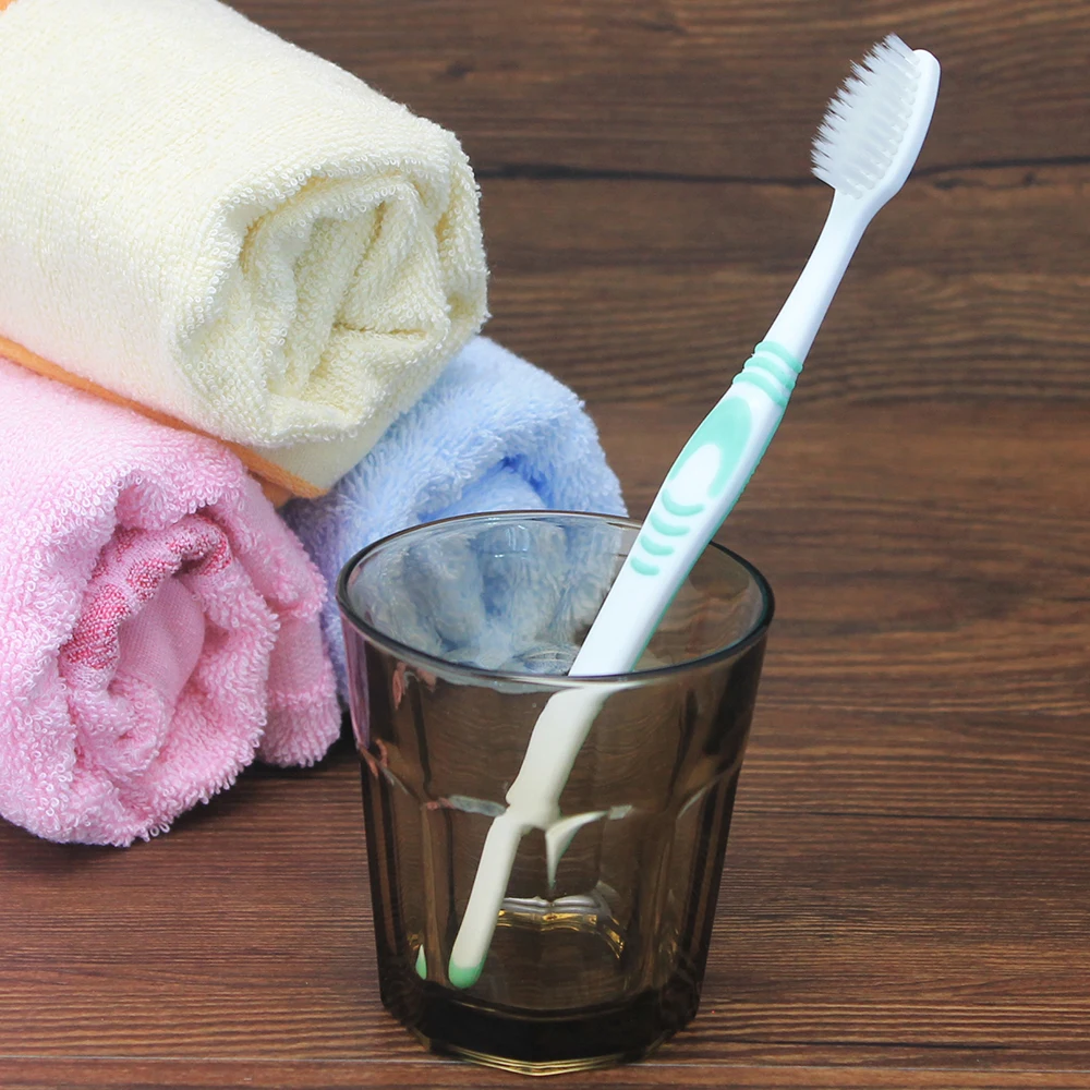 

Wholesale 8PCS Double Ultra Soft Toothbrush Nano Tooth Brush Dental Personal Care Teeth Brush