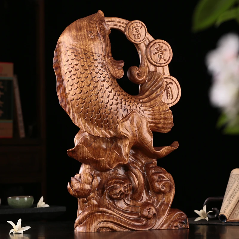 Rosewood crafts African rosewood carving decoration wood quality creative ornaments rich are more than fish Home Furnishing furn