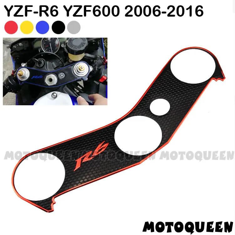 3D Motorcycle Decal Stickers Pad Triple Tree Top Clamp Upper Front End Waterproof for YZFR6 R6 YZF600 YZF-R6 2006-2016