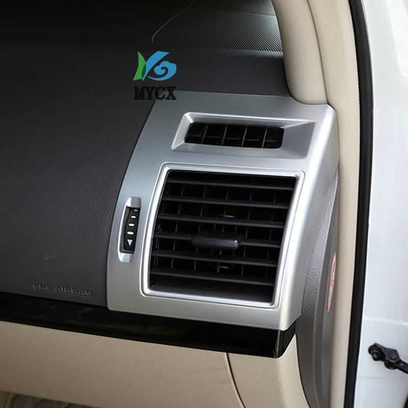 2 Pcs Pine Wood Grain ABS Sid Air Conditioning Vent Frame Trim For Toyota Land Cruiser Prado FJ150 150 2010-2018 Car Accessories