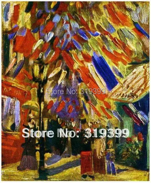 Linen Canvas Oil Painting reproduction,Fourteenth of July Celebration in Paris by vincent van gogh,100% handmade,DHLShipping