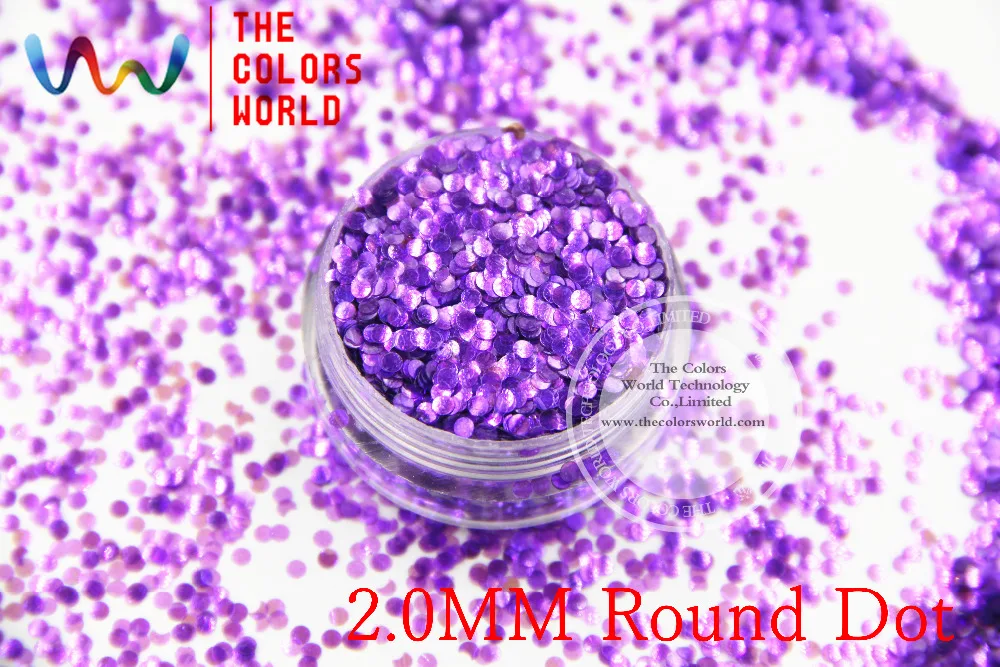 TCR46  American Fantasy Iridescent Deep Purple glitter dust Round Dot  Shape  for nail Art or other DIY decoration