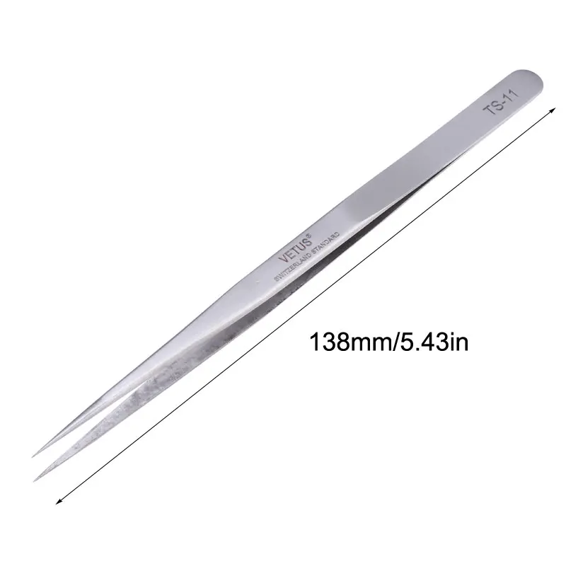 Switzerland Vetus Tweezers Herramientas Stainless Steel Precision Tweezers Repair Hand Tools Excellent Quality TS-11