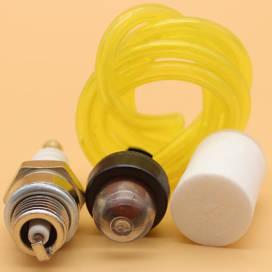 Primer Lampadina Tubo Del Carburante Filtro di Linea Spark Plug Kit Per Husqvarna Artigiano Mcculloch Motosega Decespugliatore Trimmer Strimmer Blower