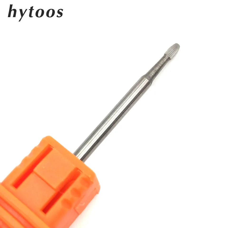 HYTOOS Tungsten Carbide Nail Drill Bit 3/32" Rotary Cuticle Burr Manicure Bits For Drill Accessories Nail Milling Tools-PD-03