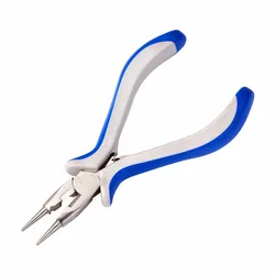 Jewelry Pliers Polishing Round Nose Pliers Jewelry Making Tools , Platinum Color 130x70x18mm F60