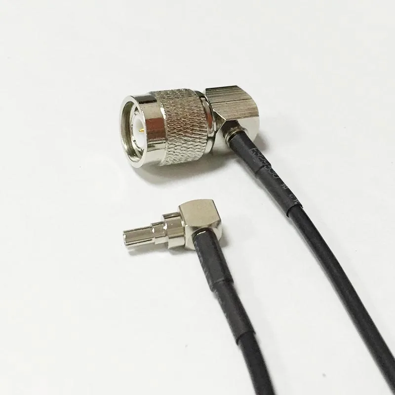 New TNC  Male Plug Right  Angle Switch CRC9  Right  Angle pigtail cable RG174  Wholesale 20CM 8