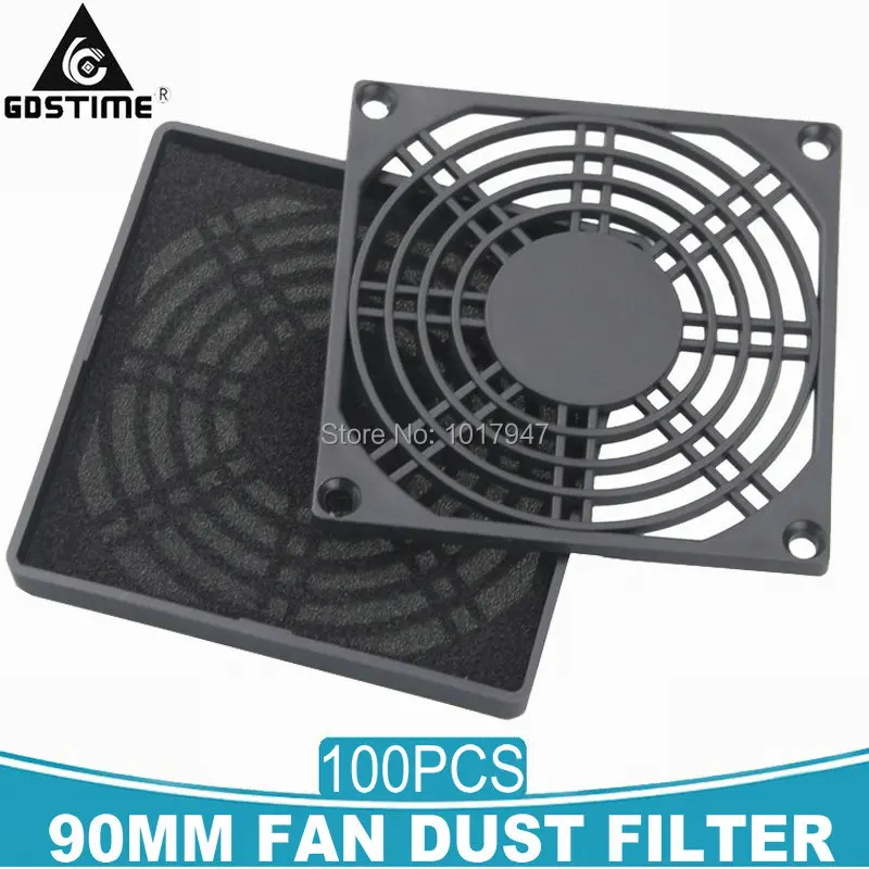 100Pcs Lot Dustproof 90mm Case Fan Dust Filter Guard Grill Protective Net Cover for 9CM PC Computer