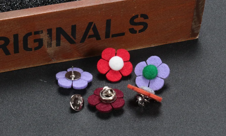 BoYuTe (20 Pieces/Lot) Classic Design Non-Woven Fabric Flower Brooch Brief Men Suit Lapel Pin Brooch