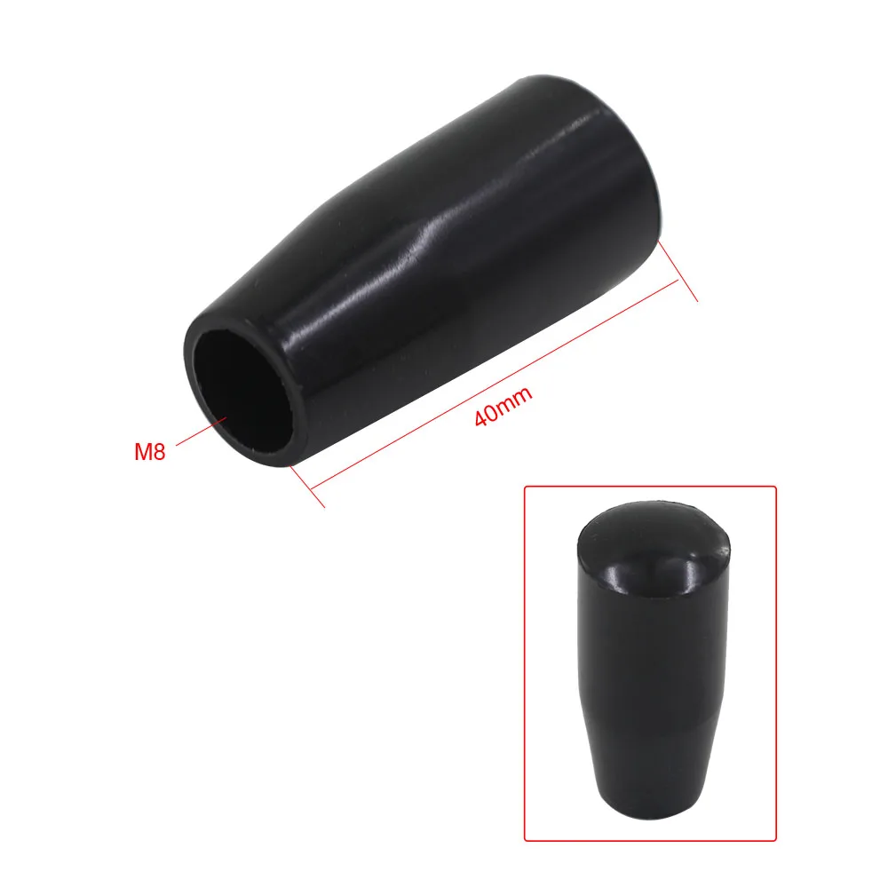 6pcs M8 x 40mm Long Sleeve Knob Machine Tool Replacement 8mm Thread 40mm Length Bakelite Black Hand Sleeve Lever Knob