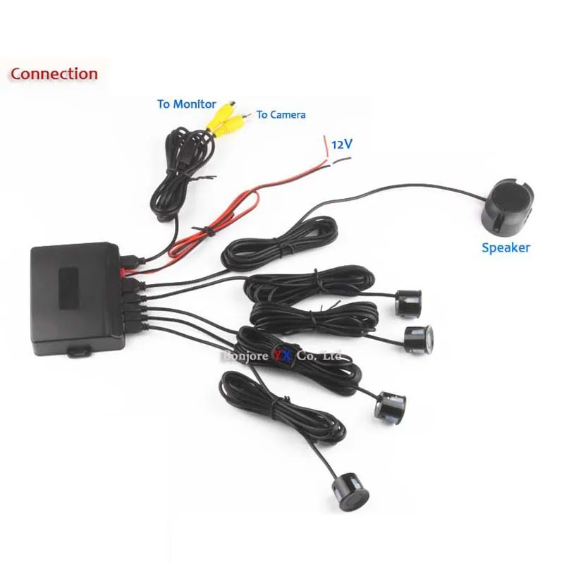 Koorinwoo Electromagnetic Car Parking Sensors 8/6/4 Probes Backlight Front Rear Alarm Parkmaster For Navigation DVD Video System