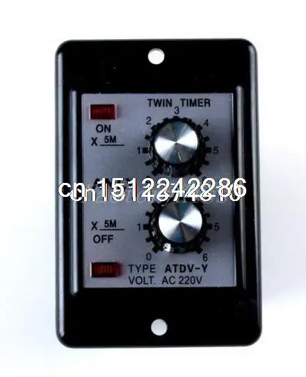 AC220V Repeat Cycle On/Off Delay Panel Relay 0-30 Min Timer Installed ATDV-Y FKS