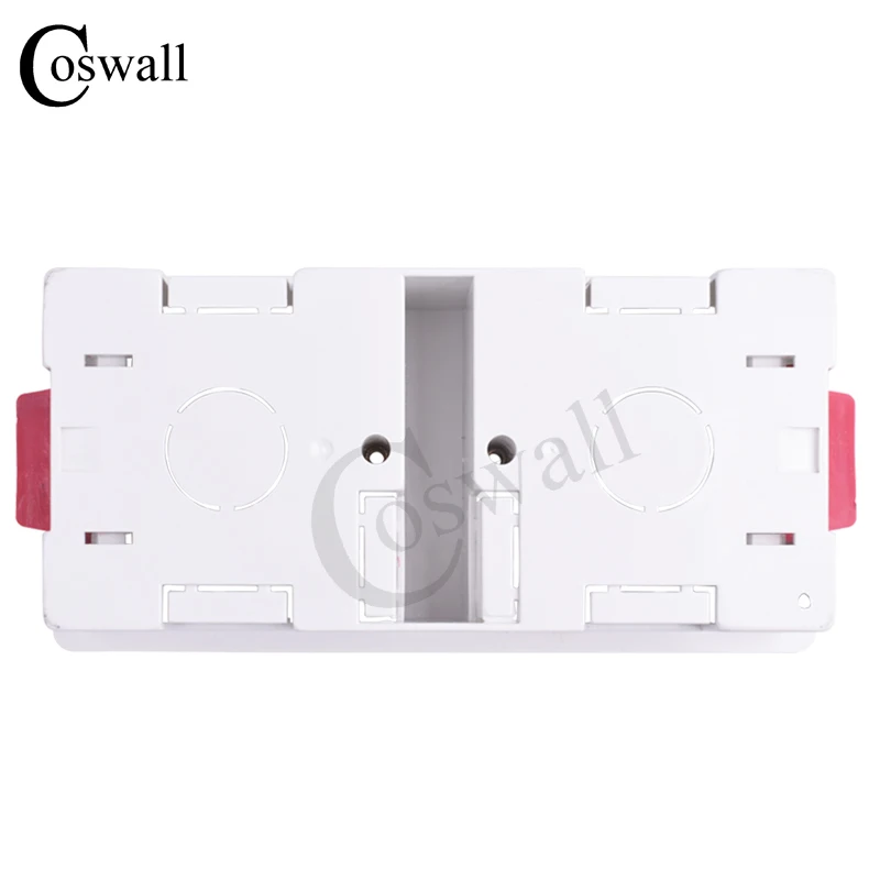 Coswall 86 Type 2 Gang Dry Lining Box For Gypsum Board Plasterboad Drywall 35mm Depth Wall Switch BOX Wall Socket Cassette