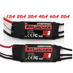 1pcs Hobbywing Skywalker 20A 30A 40A 50A 60A 80A ESC Speed Controler With UBEC For RC FPV Quadcopter RC Airplanes Helicopter