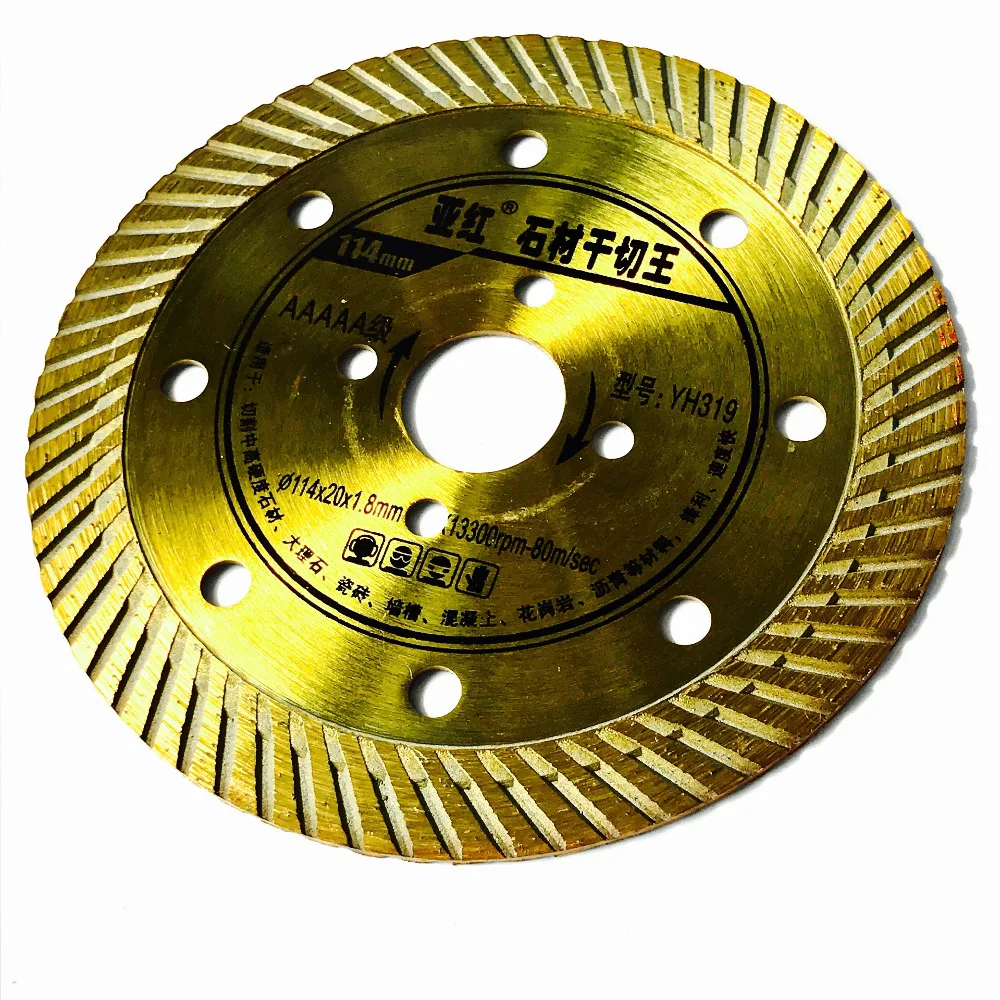 

Бесплатная доставка 1 шт. 105-114 мм супер тонкий керф тонкий турбо Сегментированный алмазный пильный диск для сухой резки твердой керамической плитки и т. д.