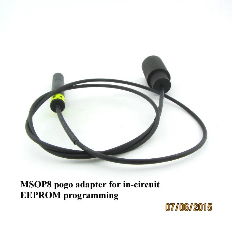 MSOP8 pogo adapter for in-circuit EEPROM programming without LED