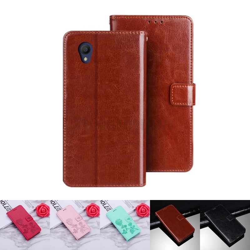 Alcatel 1 5033D Case Protection Stand Style PU Leather Flip Silicone Back Cover For Alcatel 1 5033 D Mobile Phone Wallet Capa