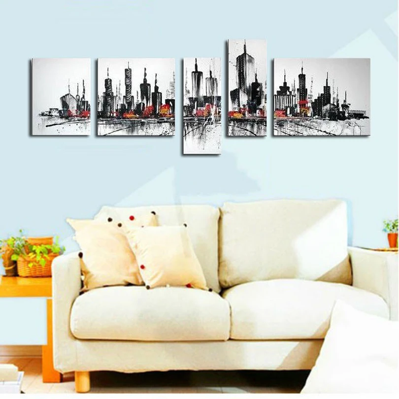 

Oil paintings on canvas York City Picture Canvas Painting 100% Handpainted American Style Modern Abstract Home decoration 168001