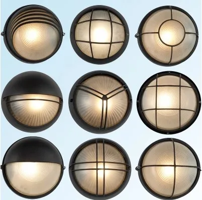 Round Vintage LED Outdoor Wall Lamp Fixtures For Courtyard Balcony Aisle Porch Lights Eclairage Exterieur Buitenverlichting