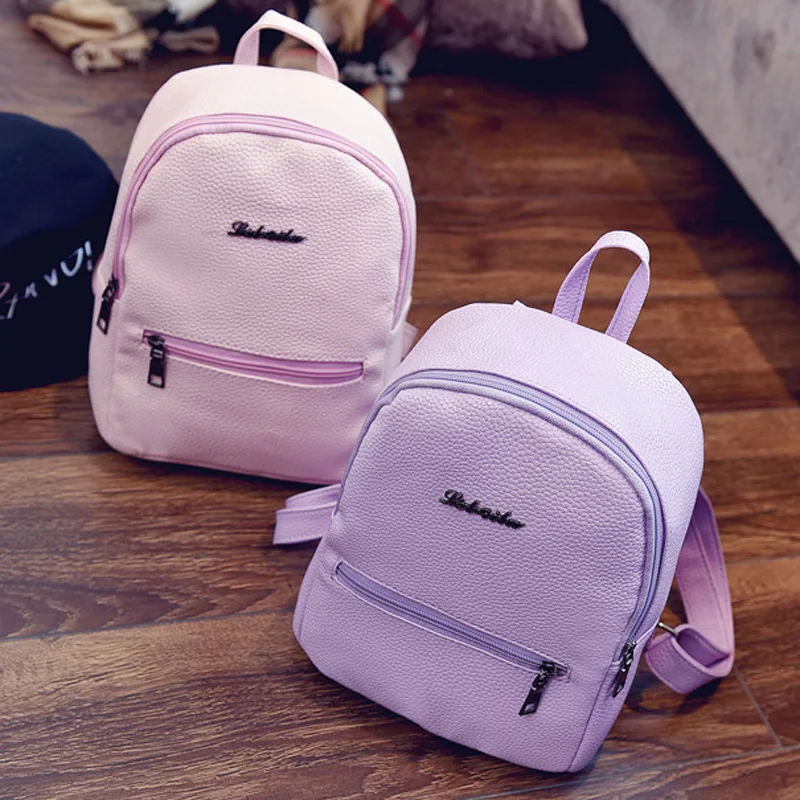 2016 Fashion Simple Design Backpacks Women Waterproof PU Leather Backpack for Girls Students Female Travel Rucksack Mochilas