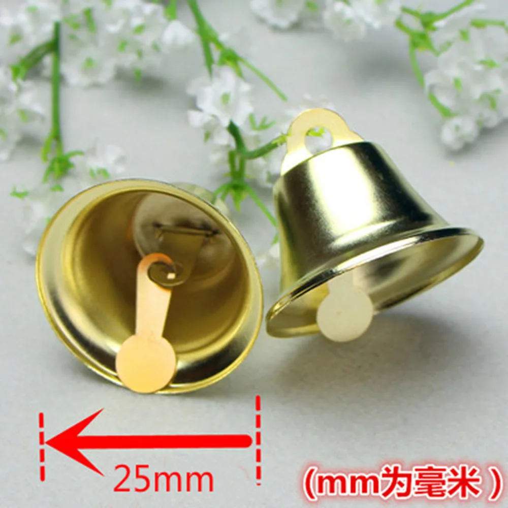 1PCS Pet Horn Opens Big Bell DIY Accessories 26mm Color  Brass .