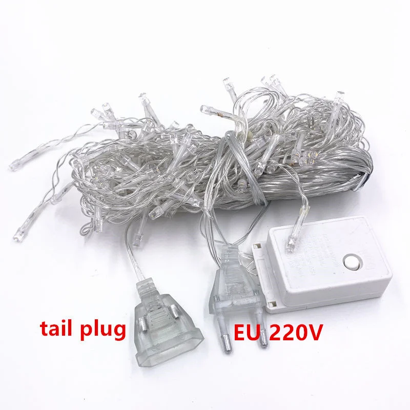 5M Christmas LED Curtain Icicle String Light Droop 0.4-0.6m LED Party Garden Stage Outdoor Waterproof Decorative Fairy Light