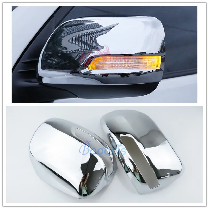 For Toyota Land Cruiser 150 Prado LC150 FJ150 2010-2018 Black Color Side Mirror Overlay Cover Chrome Car-Styling Accessories