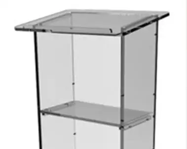 Beautiful Dull  clear Polish  Acrylic Podium Pulpit Lectern With Shelf plexiglass